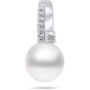 Brilio Silver Beautiful sidabrinis pendant with real pearl and zircons PT100W