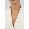 Brilio Silver Beautiful sidabrinis pendant with real pearl and zircons PT100W