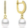 Brilio Silver Brilio Sidabrinis Charming auksinis-plated earrings with pearls EA650Y