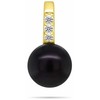 Brilio Silver Gold-plated set with dark pearls and zircons SET291YBC (pendant, earrings)