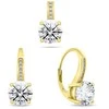 Brilio Silver Brilio Sidabrinis Gold-plated jewelry set with cubic zirconias SET241Y (pendant, earrings)