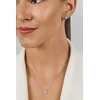 Brilio Silver Gold-plated jewelry set with zircons and baltas opals SET225Y (pakabukas, earrings)