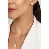 Brilio Silver Brilio Sidabrinis Sidabrinis jewelry set with zircons and baltas opals SET244W (pendant, earrings)