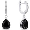 Brilio Silver Brilio Sidabrinis Charming sidabrinis earrings with juodas zircon EA638WBC