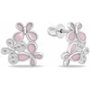 Brilio Silver Žavūs sidabriniai auskarai Butterflies EA1089WP