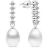 Brilio Silver Brilio Sidabrinis Charming sidabrinis auskarai su perlu ir cirkoniais EA950W