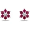 Brilio Silver Charming sidabrinis earrings with fuchsia zircons EA846WR
