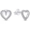 Brilio Silver Charming sidabrinis earrings Hearts with cubic zirconia EA355W