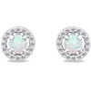 Brilio Silver Brilio Sidabrinis Sidabrinis jewelry set with synthetic opals SET225W (pakabukas, earrings)