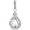 Brilio Silver Charming sidabrinis jewelry set with zircons SET223W (pendant, earrings)