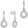 Brilio Silver Charming sidabrinis jewelry set with zircons SET223W (pendant, earrings)
