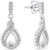 Brilio Silver Charming sidabrinis jewelry set with zircons SET223W (pendant, earrings)