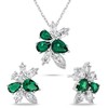 Brilio Silver Brilio Sidabrinis Charming sidabrinis jewelry set with zircons SET248WG (pakabukas, earrings)
