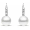 Brilio Silver Jewelry set with genuine pearls and zircons SET291W (pendant, earrings)