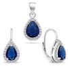 Brilio Silver Brilio Sidabrinis Charming sidabrinis jewelry set with zircons SET243WB (pendant, earrings)