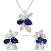 Brilio Silver Brilio Sidabrinis Charming sidabrinis jewelry set with zircons SET248WB (pakabukas, earrings)