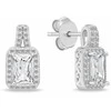 Brilio Silver Sparkling sidabrinis jewelry set with zircons SET262W (chain, pendant, earrings)