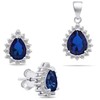 Brilio Silver Brilio Sidabrinis Sidabrinis jewelry set Drop with zircons SET226WB (pendant, earrings)
