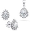 Brilio Silver Brilio Sidabrinis Sidabrinis jewelry set Drop with zircons SET226W (pendant, earrings)