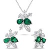 Brilio Silver Brilio Sidabrinis Charming sidabrinis jewelry set with zircons SET248WG (pakabukas, earrings)