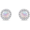 Brilio Silver Brilio Sidabrinis Sidabrinis jewelry set with synthetic opals SET225WP (pakabukas, earrings)