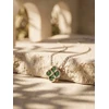 Brilio Silver Charming sidabrinis pakabukas Žalias Clover NCL222WG