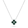 Brilio Silver Charming sidabrinis pakabukas Žalias Clover NCL222WG
