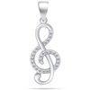 Brilio Silver Brilio Sidabrinis Žavingas sidabrinis pakabukas su cirkoniais Treble clef PT65W