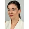 Brilio Silver Brilio Sidabrinis Round auksinis-plated earrings with colored zircons EA792Y