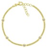 Brilio Silver Brilio Sidabrinis Matching auksinis-plated bracelet with zircons BRC109Y