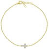 Brilio Silver Brilio Sidabrinis Matching auksinis-plated bracelet with cross BRC96Y