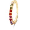 Brilio Silver Brilio Sidabrinis Matching auksinis-plated ring with colored zircons RI063Y