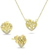 Brilio Silver Brilio Sidabrinis Gold-plated jewelry set Tree of Life with zircons SET236Y (pakabukas, earrings)