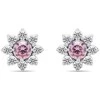 Brilio Silver Matching sidabrinis earrings with zircons Flowers EA577WP