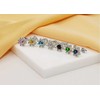 Brilio Silver Brilio Sidabrinis Matching sidabrinis earrings with zircons Flowers EA577WAQ