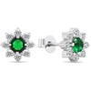 Brilio Silver Brilio Sidabrinis Matching sidabrinis earrings with zircons Flowers EA577WG
