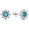 Brilio Silver Brilio Sidabrinis Matching sidabrinis earrings with zircons Flowers EA577WAQ