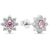 Brilio Silver Matching sidabrinis earrings with zircons Flowers EA577WP