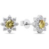 Brilio Silver Brilio Sidabrinis Matching sidabrinis earrings with zircons Flowers EA577WYL