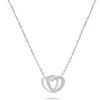 Brilio Silver Brilio Sidabrinis Decent sidabrinis heart pakabukas with zircons NCL83W