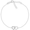 Brilio Silver Brilio Sidabrinis Delicate sidabrinis bracelet Interconnected hearts BRC115W
