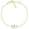 Brilio Silver Brilio Sidabrinis Delicate sidabrinis bracelet Interconnected hearts BRC115Y