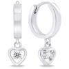 Brilio Silver Brilio Sidabrinis Delicate sidabrinis apskritimai su širdelėmis EA642W
