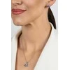Brilio Silver Jewelry set Hearts with light mėlynas zircons SET295WAQ (chain, pendant, earrings)