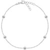 Brilio Silver Brilio Sidabrinis Delicate sidabrinis anklet with zircons ANK106W