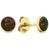 Brilio Silver Brilio Sidabrinis Gold-plated stud earrings with synthetic opals EA579YBC