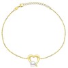 Brilio Silver Elegant auksinis-plated bracelet with real pearl BRC28Y