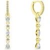 Brilio Silver Brilio Sidabrinis Elegant auksinis plated 2in1 earrings with cubic zirconia EA995Y
