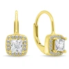Brilio Silver Elegant auksinis-plated earrings with clear zircons EA1274Y