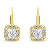 Brilio Silver Elegant auksinis-plated earrings with clear zircons EA1274Y